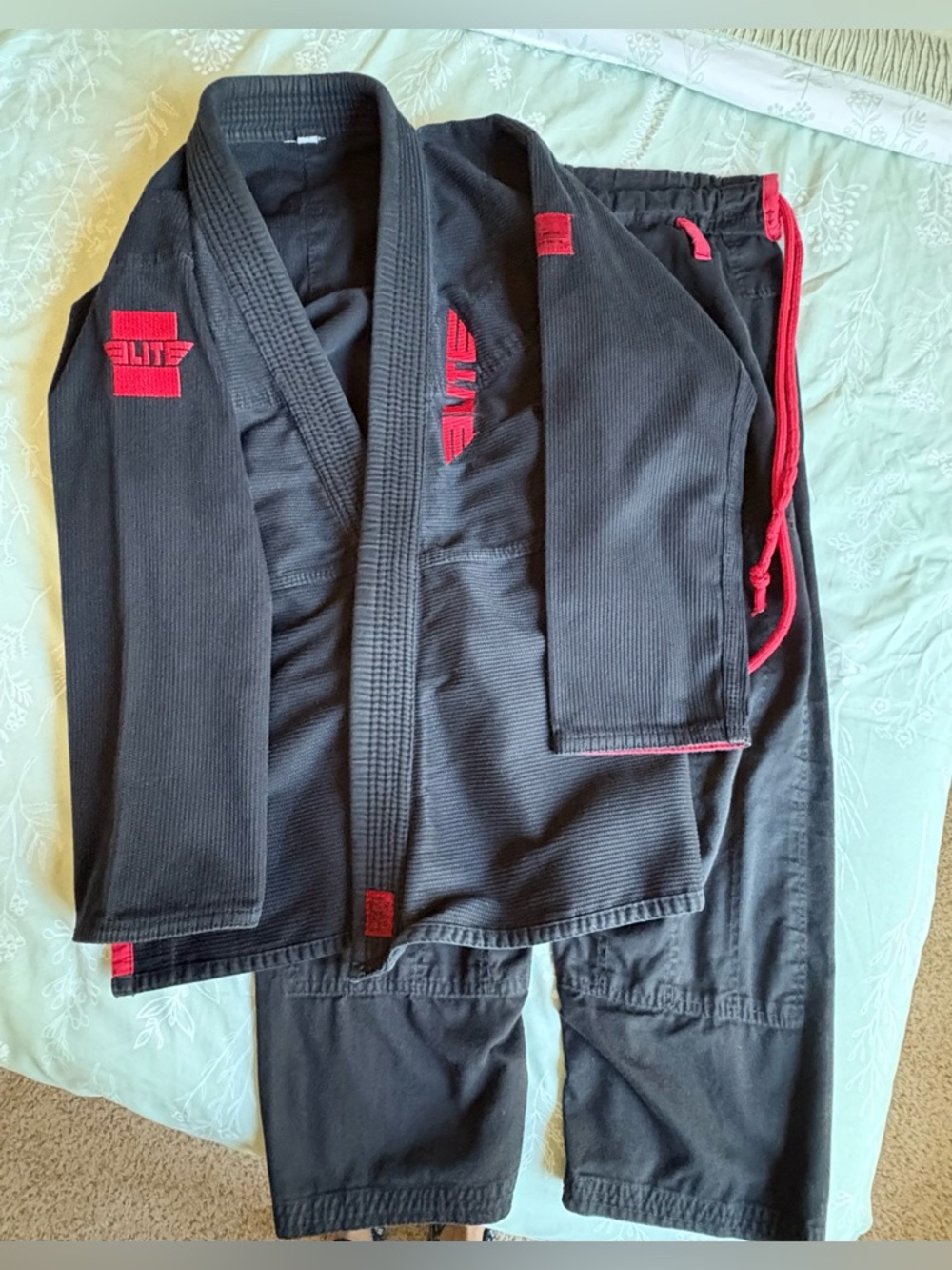 Elite Sports Black and Red Men’s Brazilian Jiu-Jitsu Gi